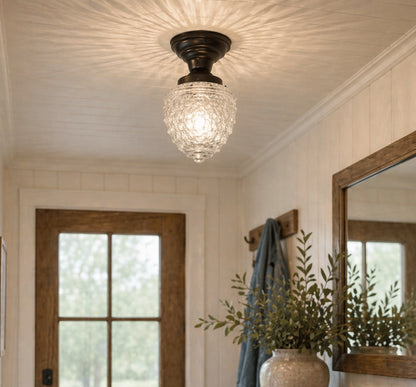Acorn Glass Flush Mount Ceiling Light | 5"