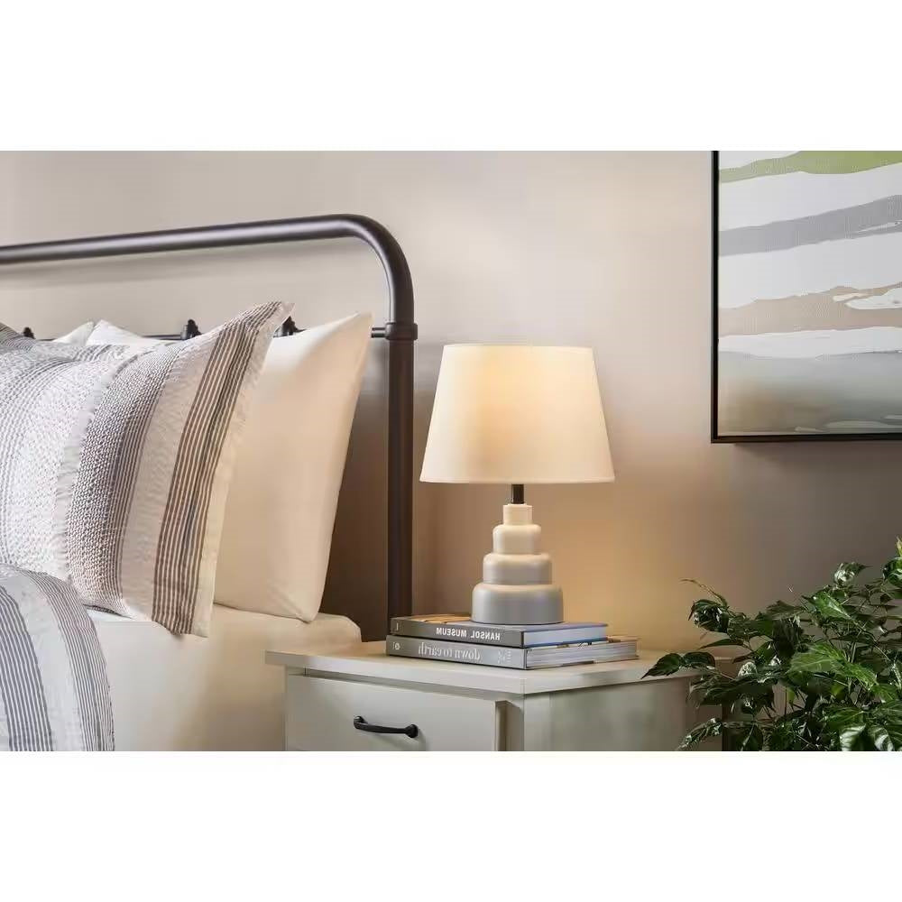 Grey Desk/Nightstand Table Lamp
