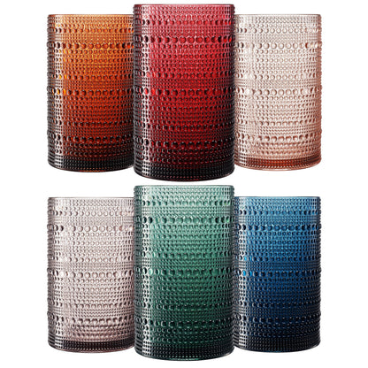 Acrylic Hobnail Glassware, Set of 6