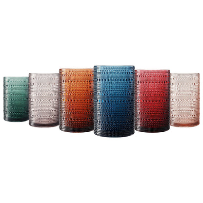 Acrylic Hobnail Glassware, Set of 6