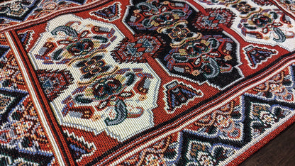 Set of 4-Pieces Kilim Red Persian Rug Woven Tapestry Placemats 13” x 19”