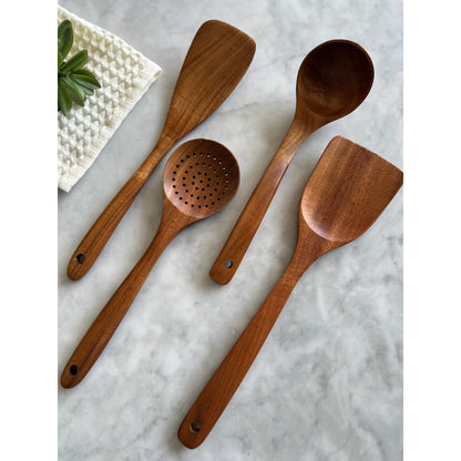 Teak Wood Kitchen Utensil Set
