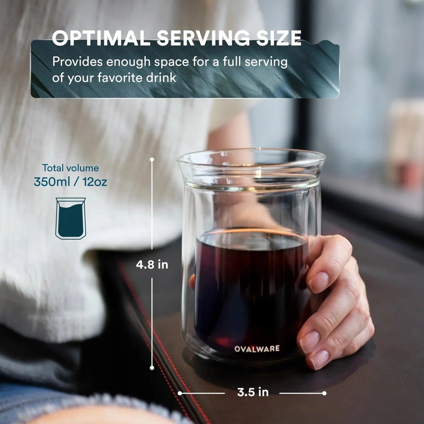 Double Wall Coffee Tasting Glass - 12oz