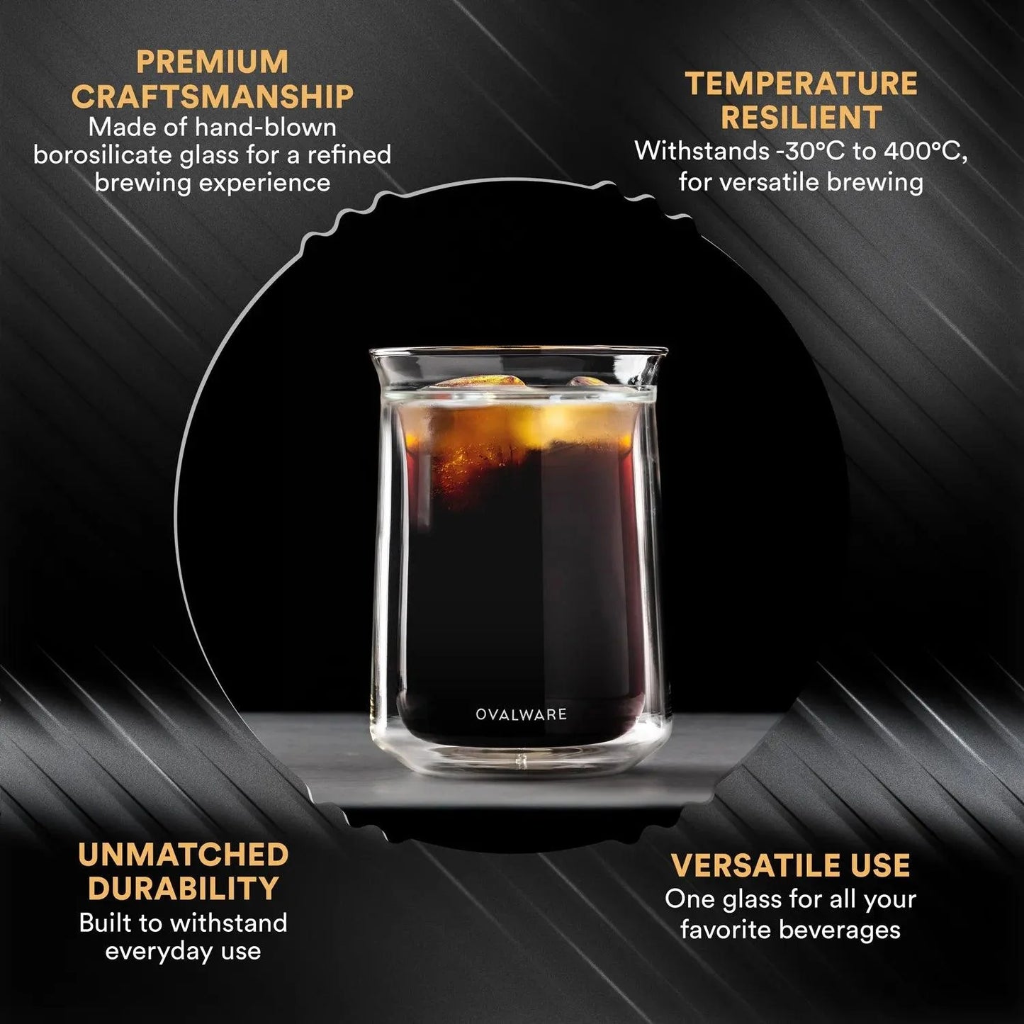 Double Wall Coffee Tasting Glass - 12oz
