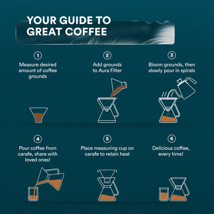 Pour Over Coffee Maker with Filter -17oz