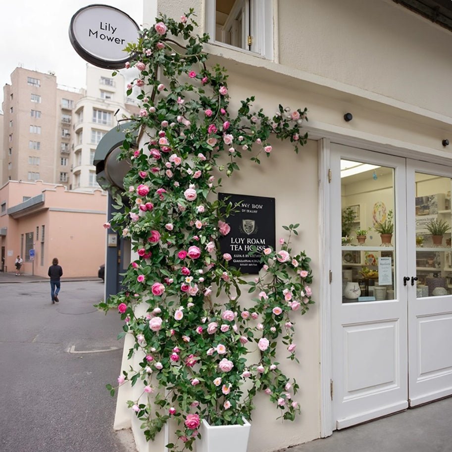 Pink Rose  Flower Wall Climbing Flower Vines for Outdoor and Events