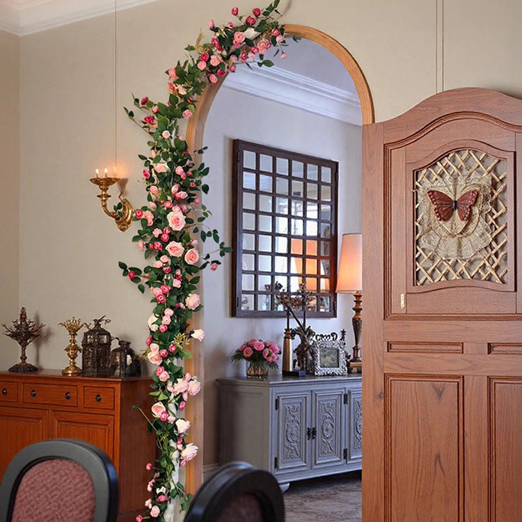 Pink Rose  Flower Wall Climbing Flower Vines for Outdoor and Events