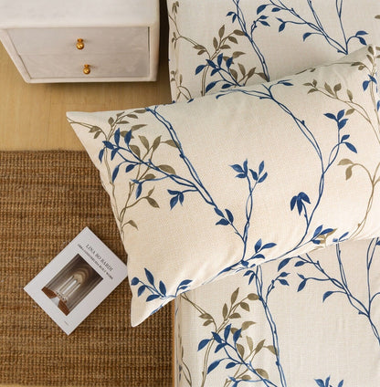 Leaf Vine Cream Beige Pillowcase, set 2