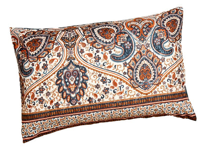 Paisley Mandala Palace Teal Orange Ivory Pillowcases
