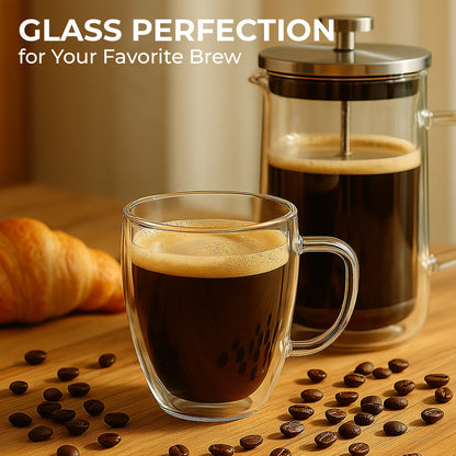 Coffee Mug Set, Tempered Glass
