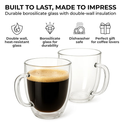 Coffee Mug Set, Tempered Glass