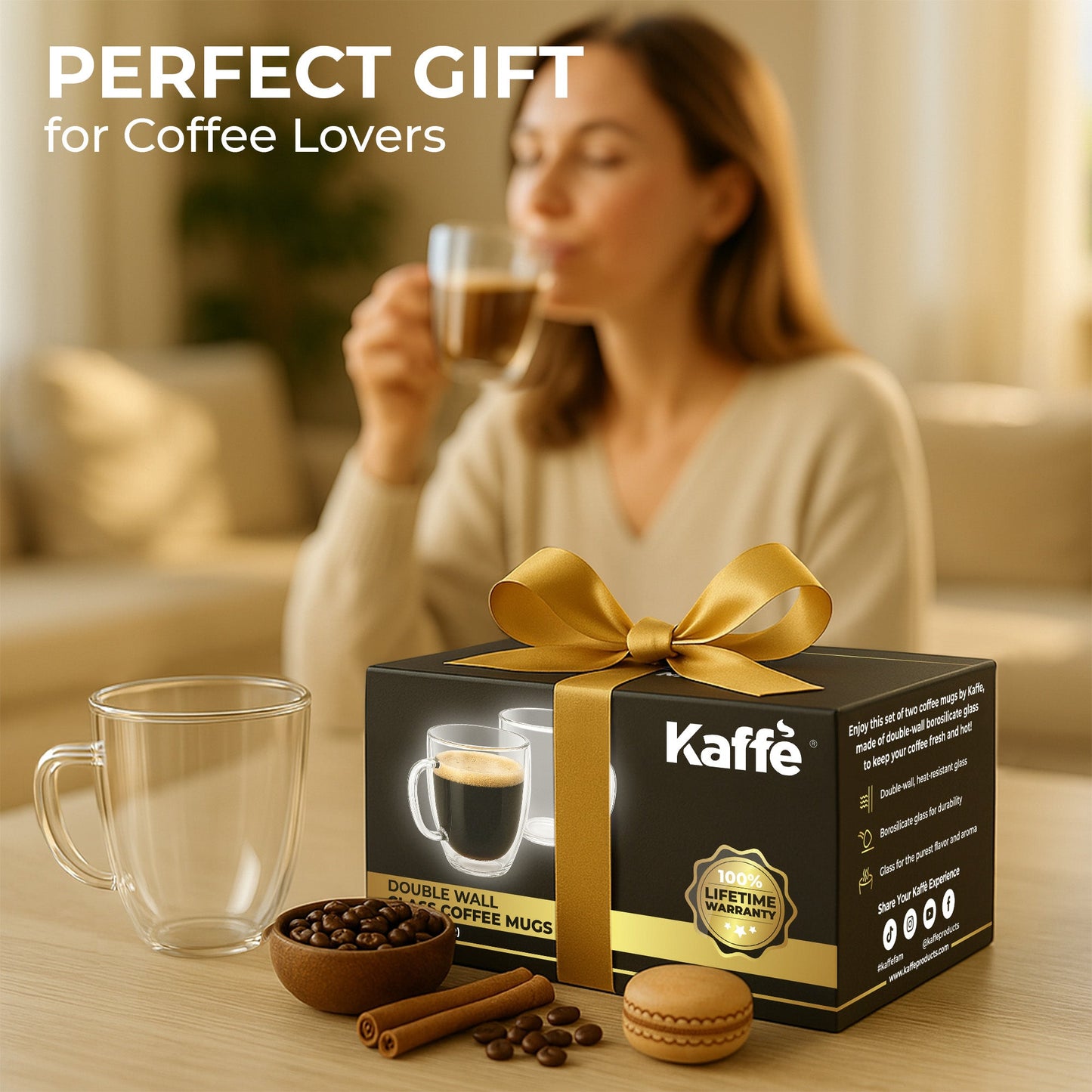 Coffee Mug Set, Tempered Glass
