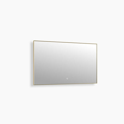 Apus Brushed Gold LED Mirror – Backlit, Anti-Fog, Dimmable