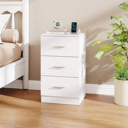 Nightstand with Charging Station & 3 Drawers