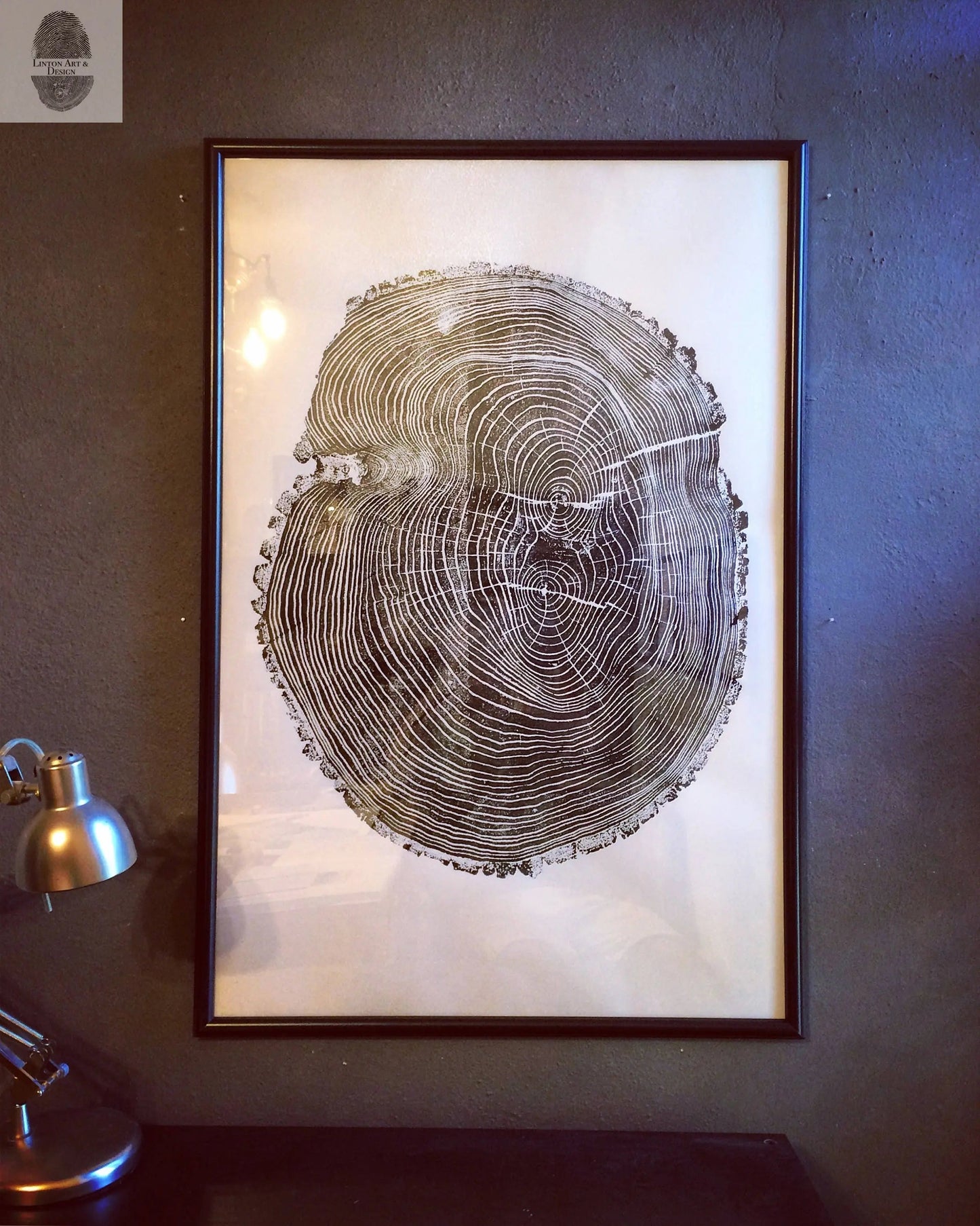 Ohio Ash Tree Ring Print ;Signed Original