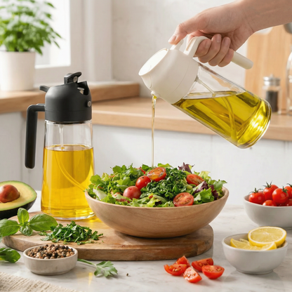 2-Pack Glass Olive Oil Sprayer & Dispenser