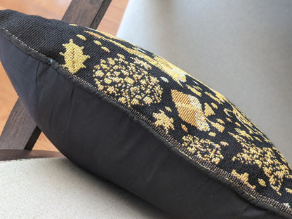Golden Reindeer Woven Tapestry Throw Pillow Covers 16" x 16"