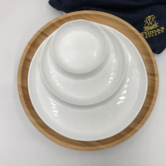 Bamboo And Porcelain 3 Section Divided Dish