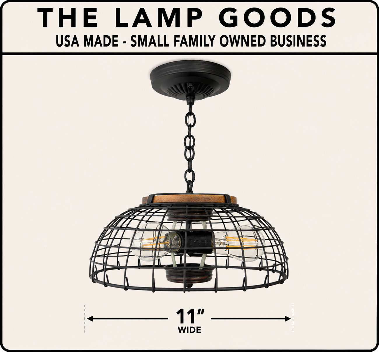 Industrial Wire Cage Pendant Light