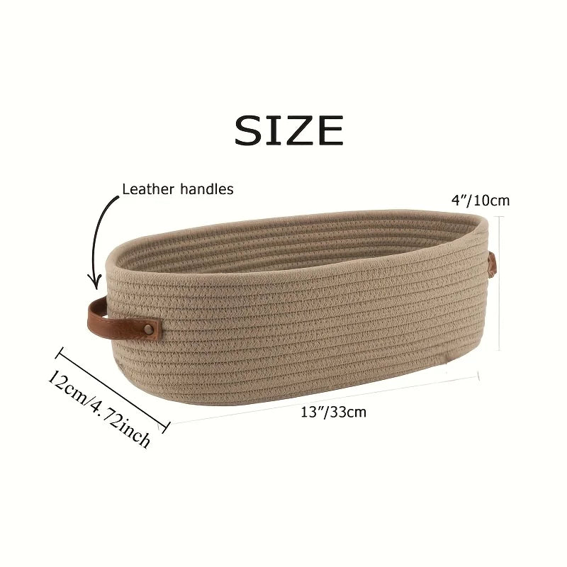 Oval Woven Bathroom Storage Basket,Toilet Paper Holder, Toy Storage Basket