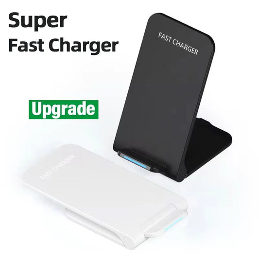 Wireless Fast Charger For IPhone17 16 15 14 13 12 ProMax11 Stand Fast Charging Charger for Samsung Note 20/10 S24 Ultra Foldable