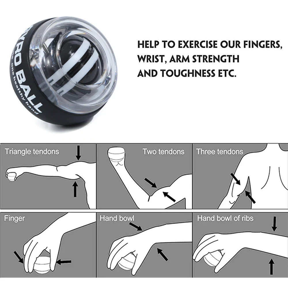 Self-Starting Wrist Gyro Ball Trainer