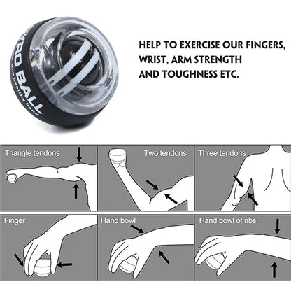 Self-Starting Wrist Gyro Ball Trainer