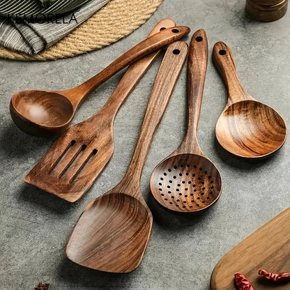 Thailand Teak Cooking Utensils