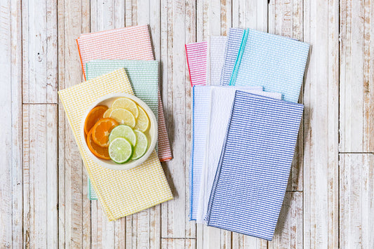 Seersucker Cloth Napkins - set of eight