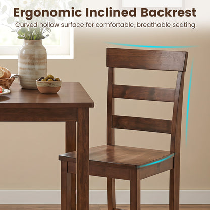 Counter Height Bar Stools Set of 2 - Rubber Wood Frame