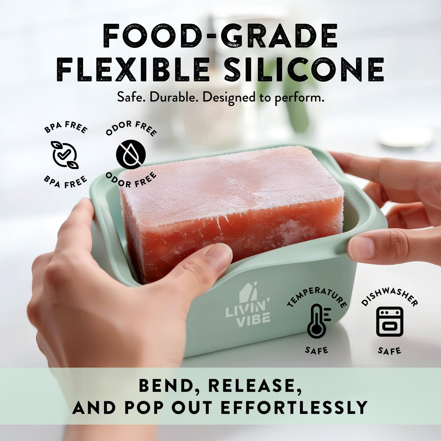 Silicone Freezer Tray Set with Lids