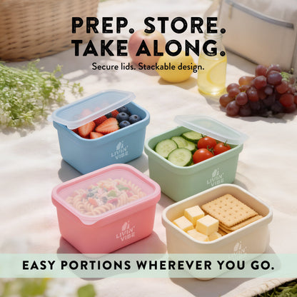 Silicone Freezer Tray Set with Lids