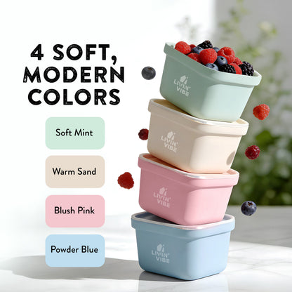 Silicone Freezer Tray Set with Lids
