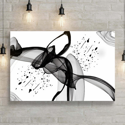 Black Abstract Canvas Wall Art