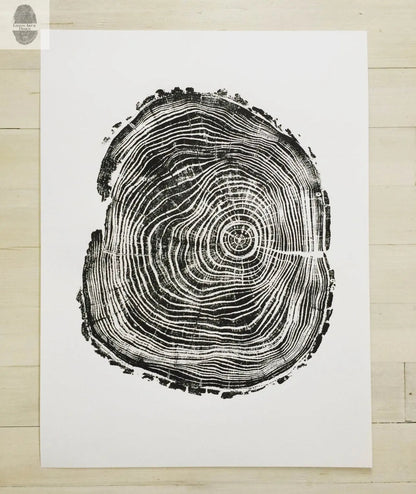 Three Panel Tree Blocks, Woodcut print, Signed Original