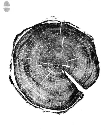 Three Panel Tree Blocks, Woodcut print, Signed Original