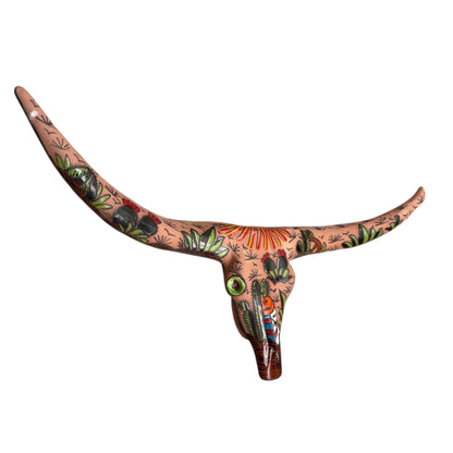 Talavera Longhorn Skull, Terracotta