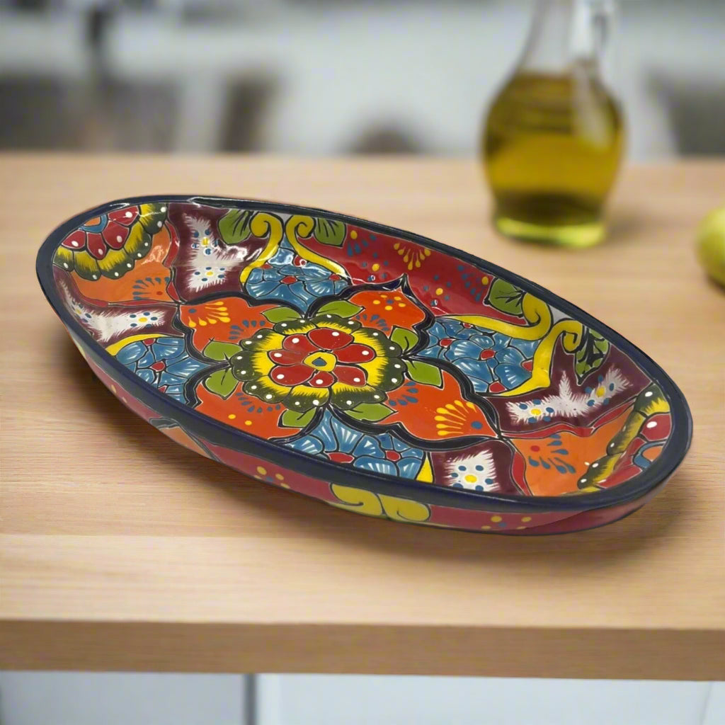 Large Oval Talavera Platter | Hand-Painted