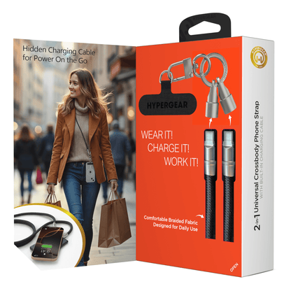 Universal Crossbody Phone Strap and Charging Cable