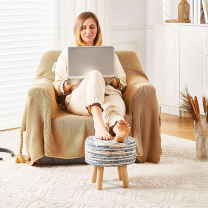Seagrass Ottoman/Footstool