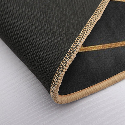 Black Gold Stone Bath Mat
