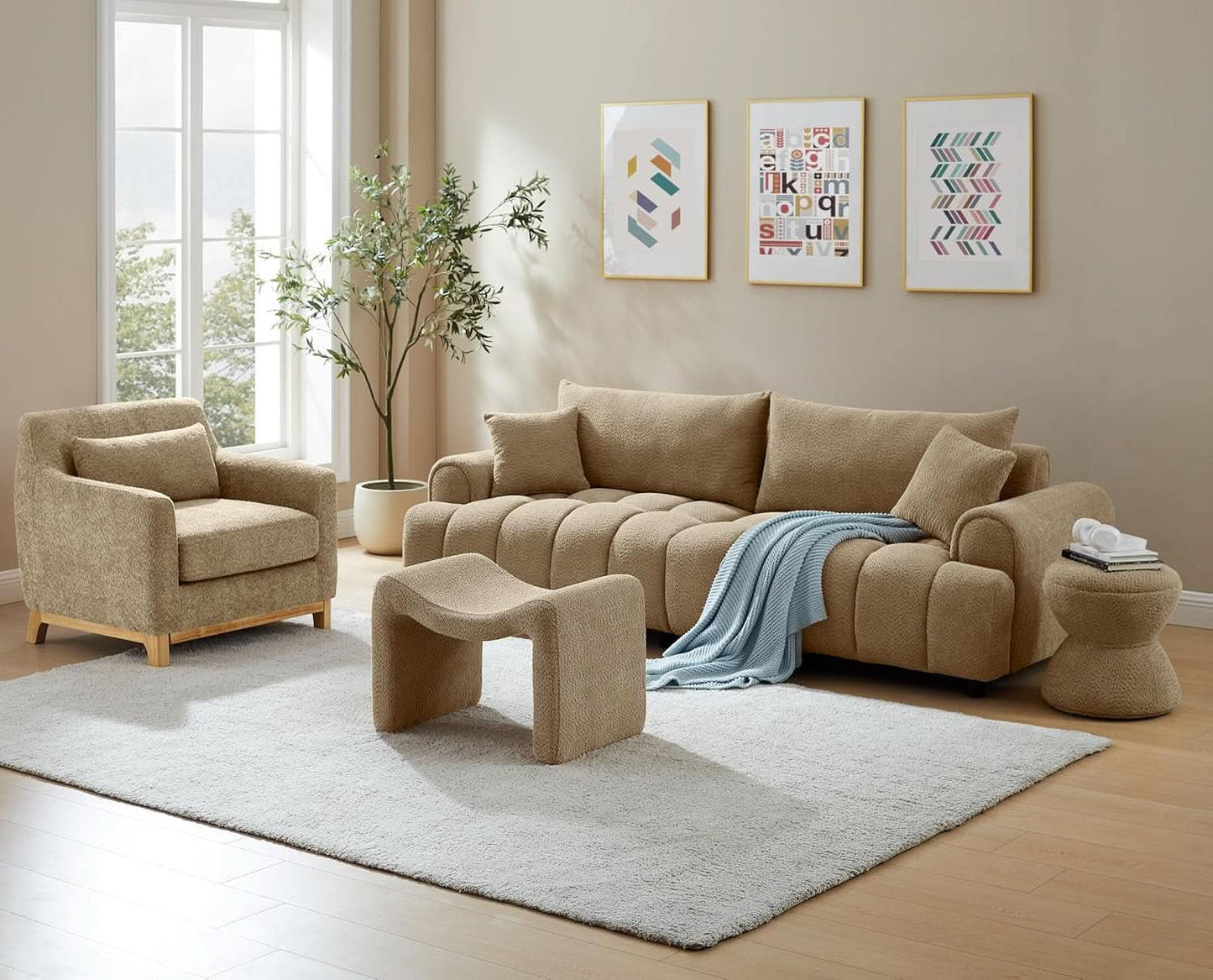White Ottoman Footstool