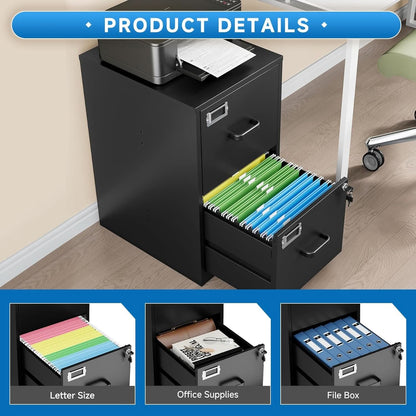 Vertical File Cabinet, 2 drawer