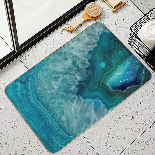 Turquoise/Teal/Agate Stone Bath Mat
