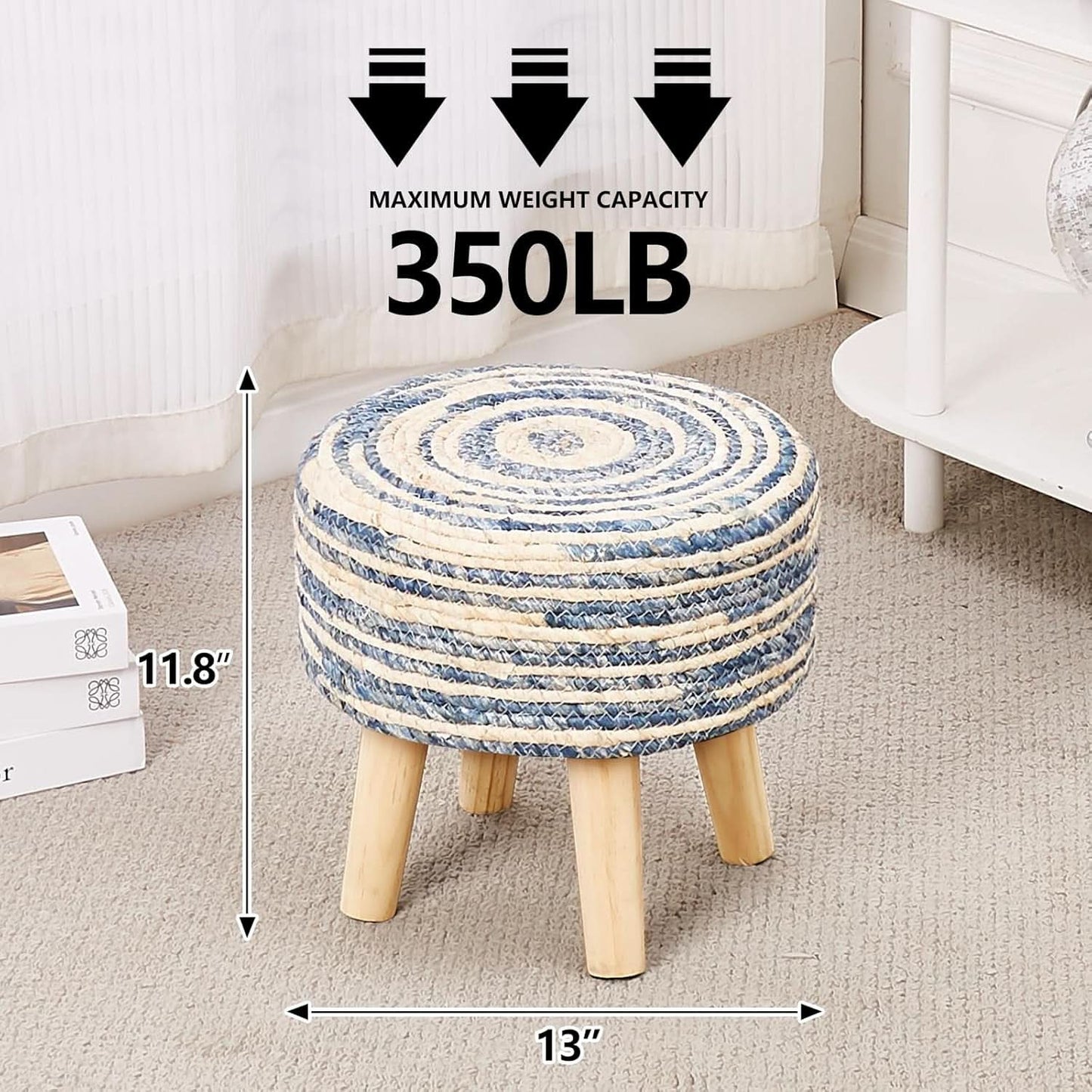 Seagrass Ottoman/Footstool