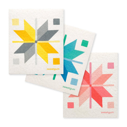 3 Swedish Dishcloths | Stars