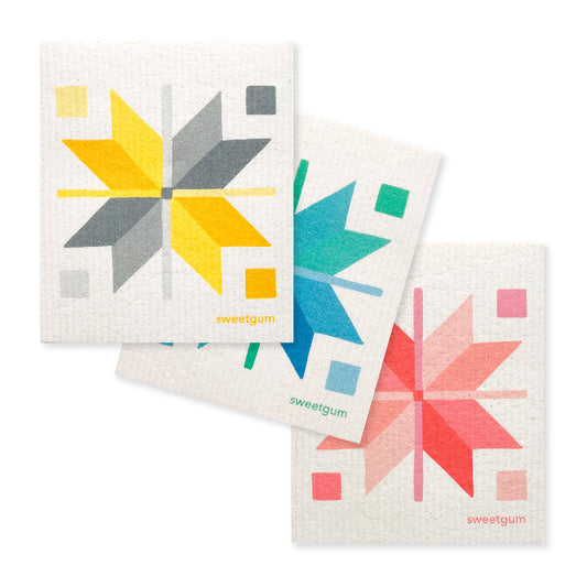 3 Swedish Dishcloths | Stars