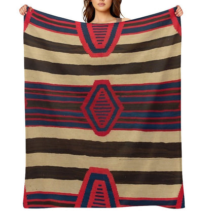 Indigenous Chief's Blanket  Design Throw/Blanket