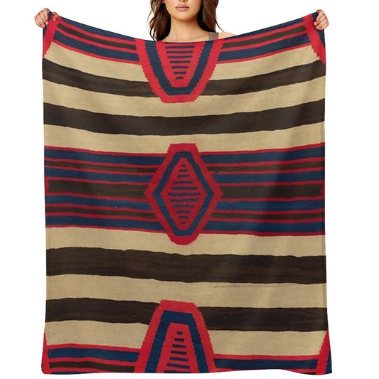 Indigenous Chief's Blanket  Design Throw/Blanket
