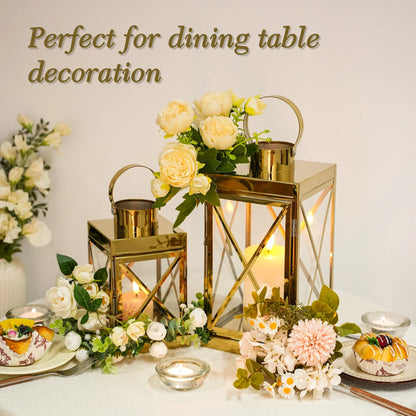 8/12/16 Inch Metal Lanterns Candle Holder